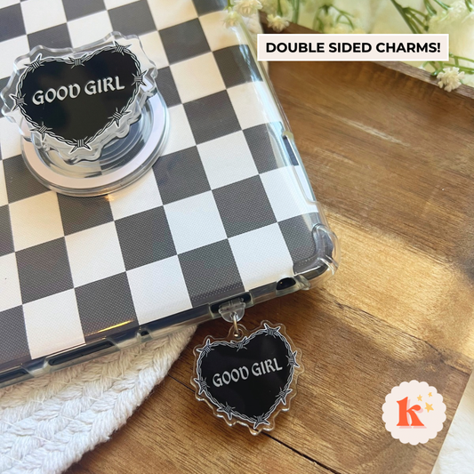 Reading Good Girl Kindle Charm, kindle accessories,bookstore