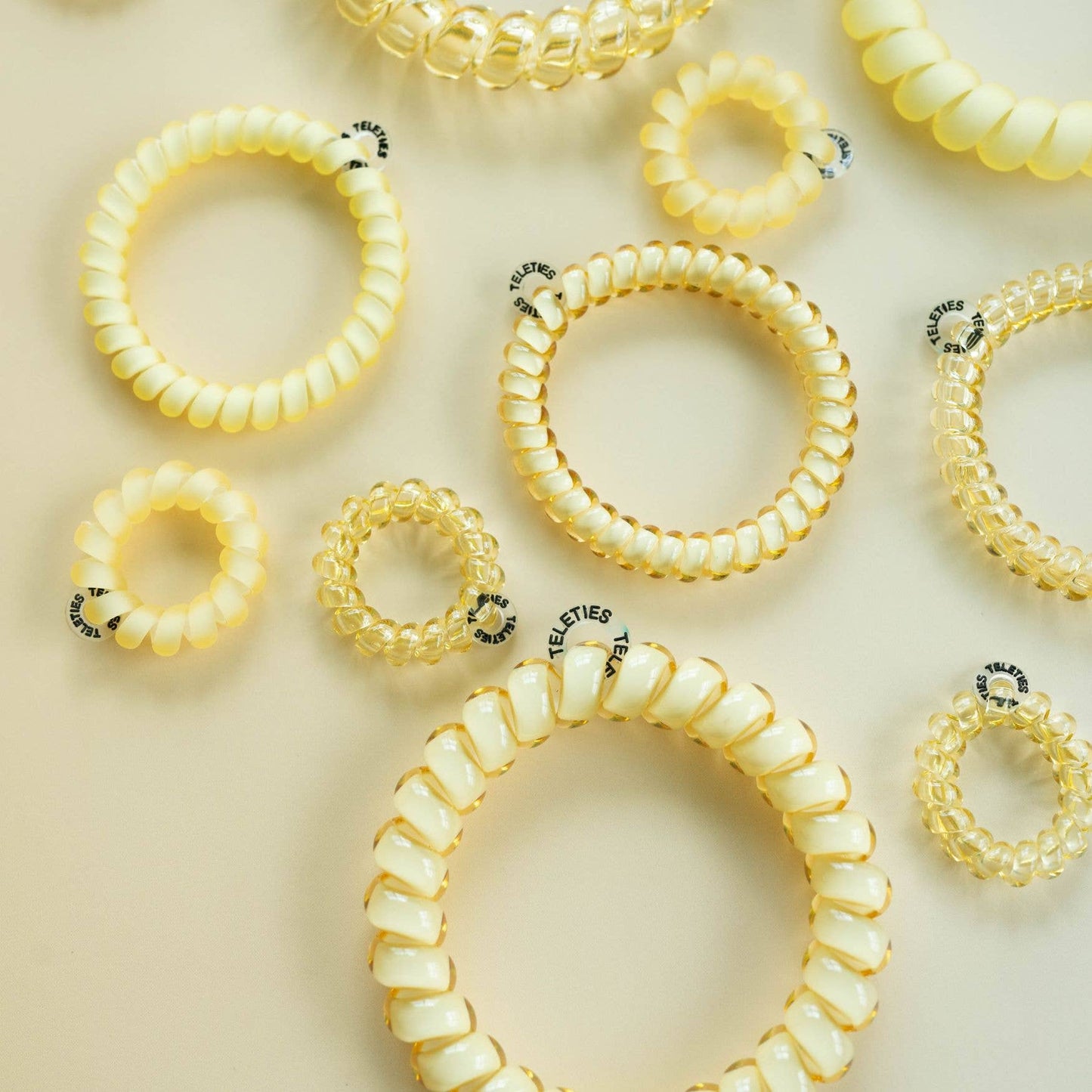 Spiral Hair Coils | Tiny | Butter Yellow Hair Ties