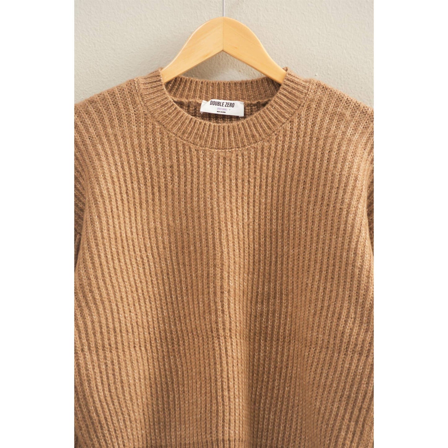Ribbed Crew Neck Sweater