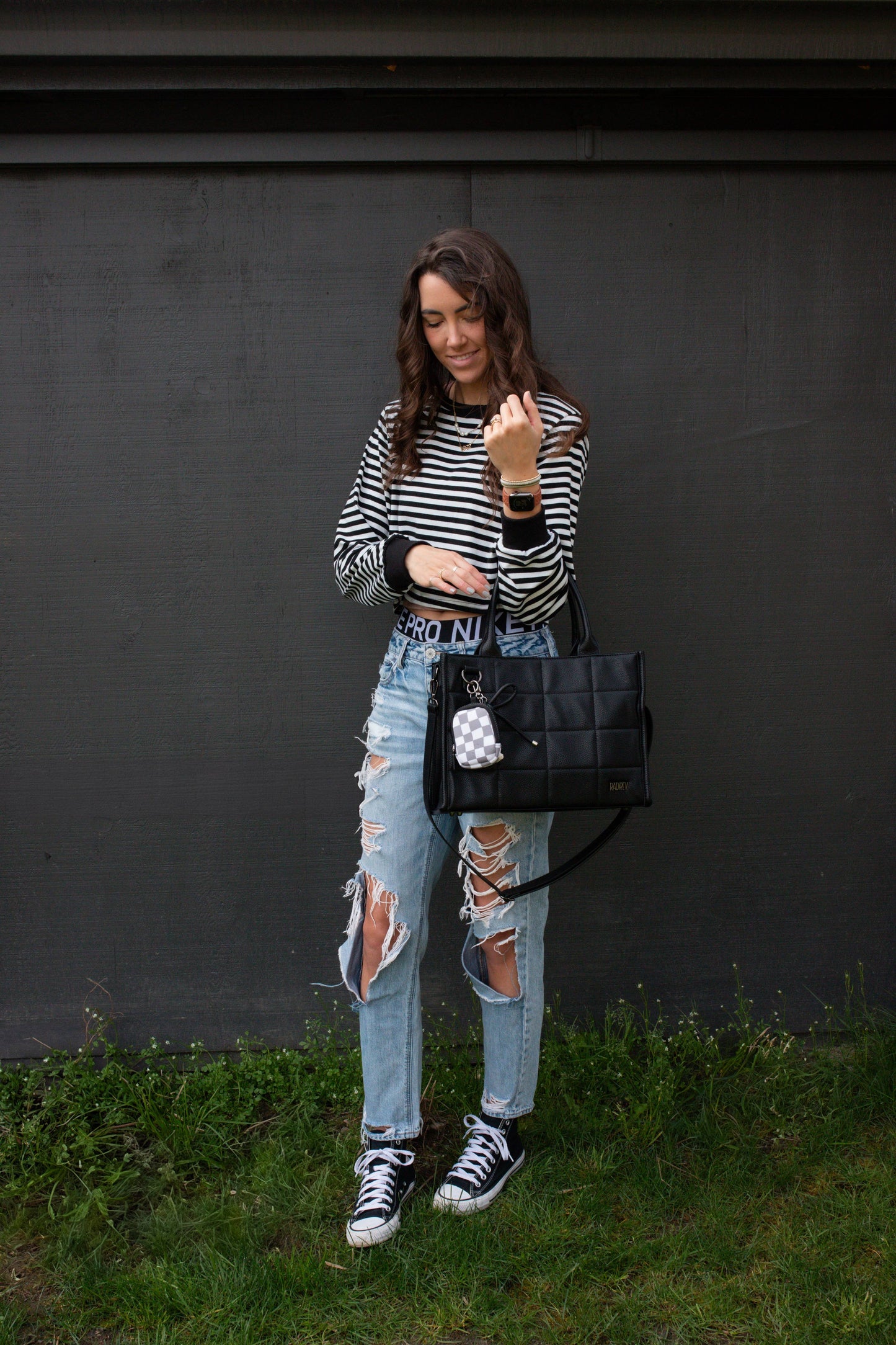 Boxy Tote MAX in Pebble Black