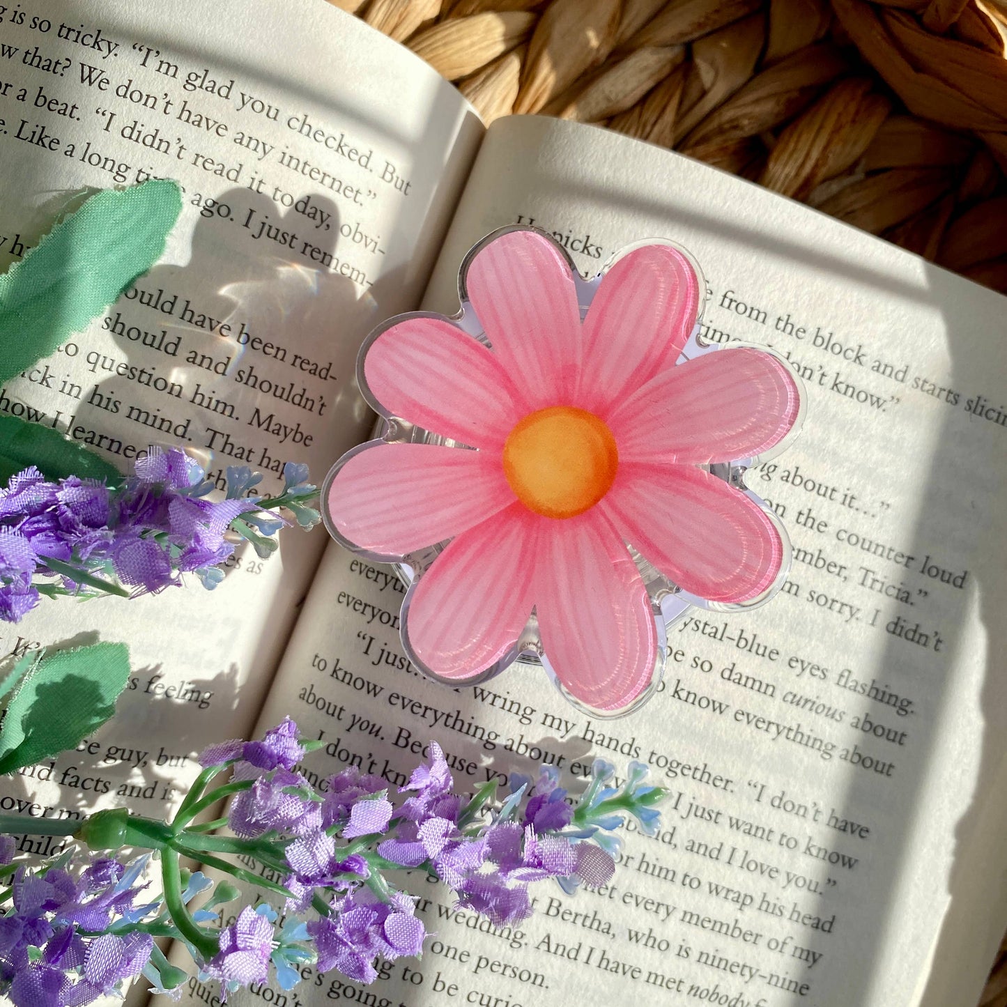 Pink Flower Spring MagSafe Magnetic Phone Kindle Tablet Grip
