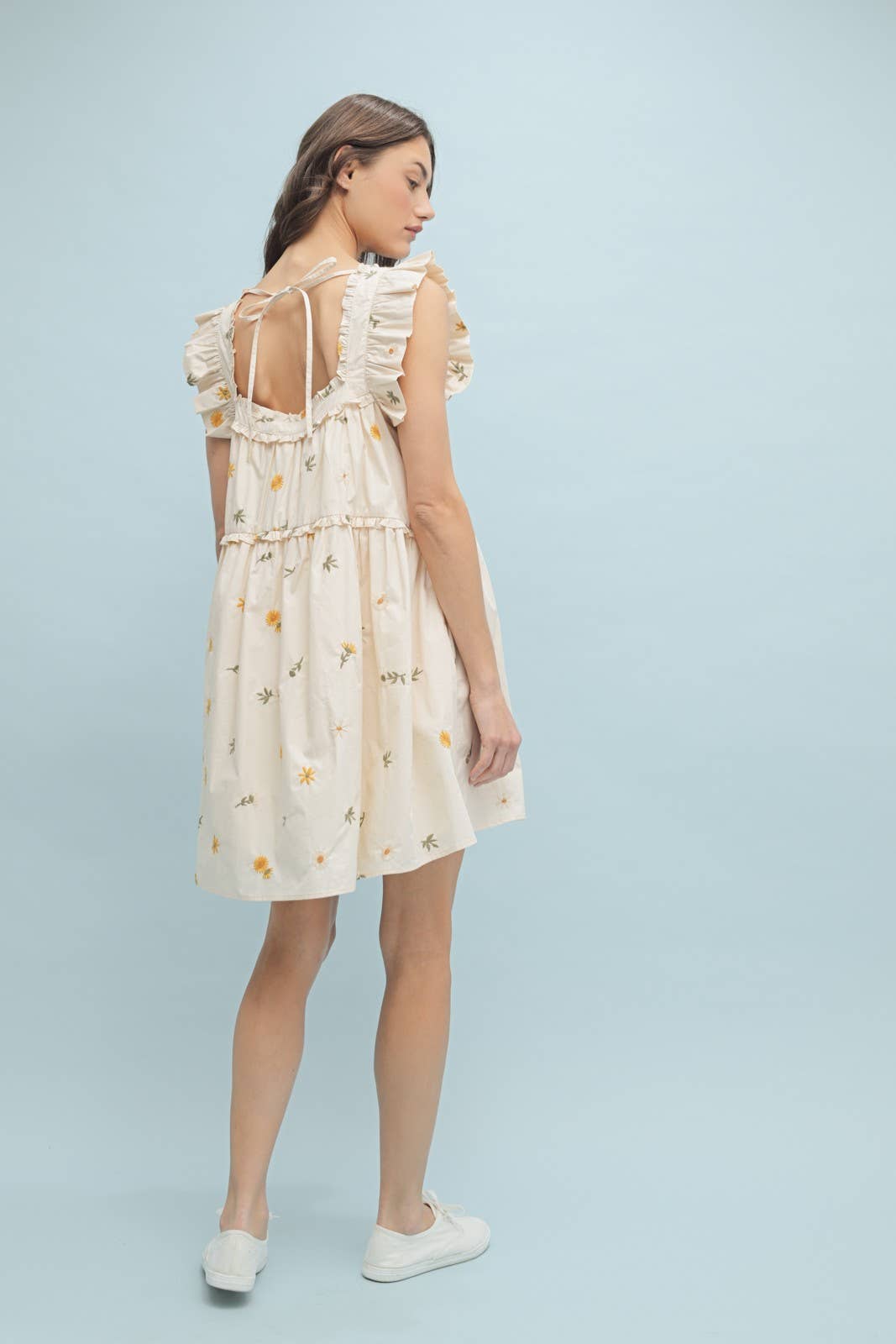 FLORAL RUFFLE MINI DRESS / WL25-10523