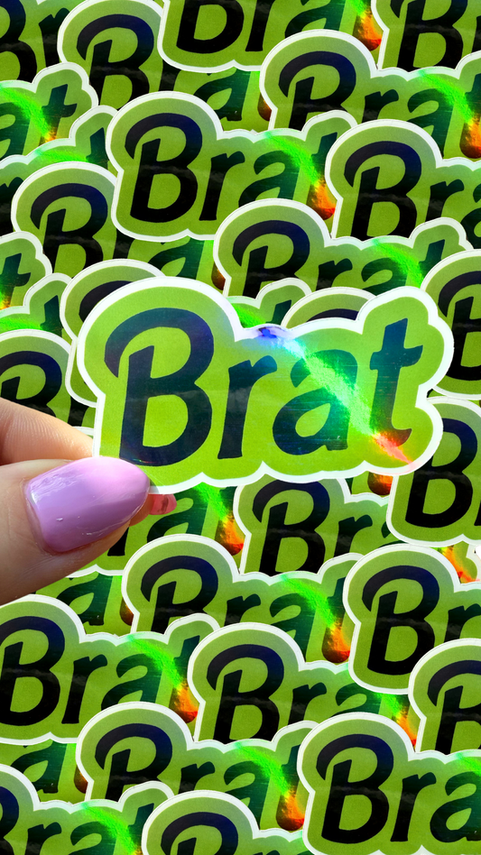 Brat holographic waterproof sticker 