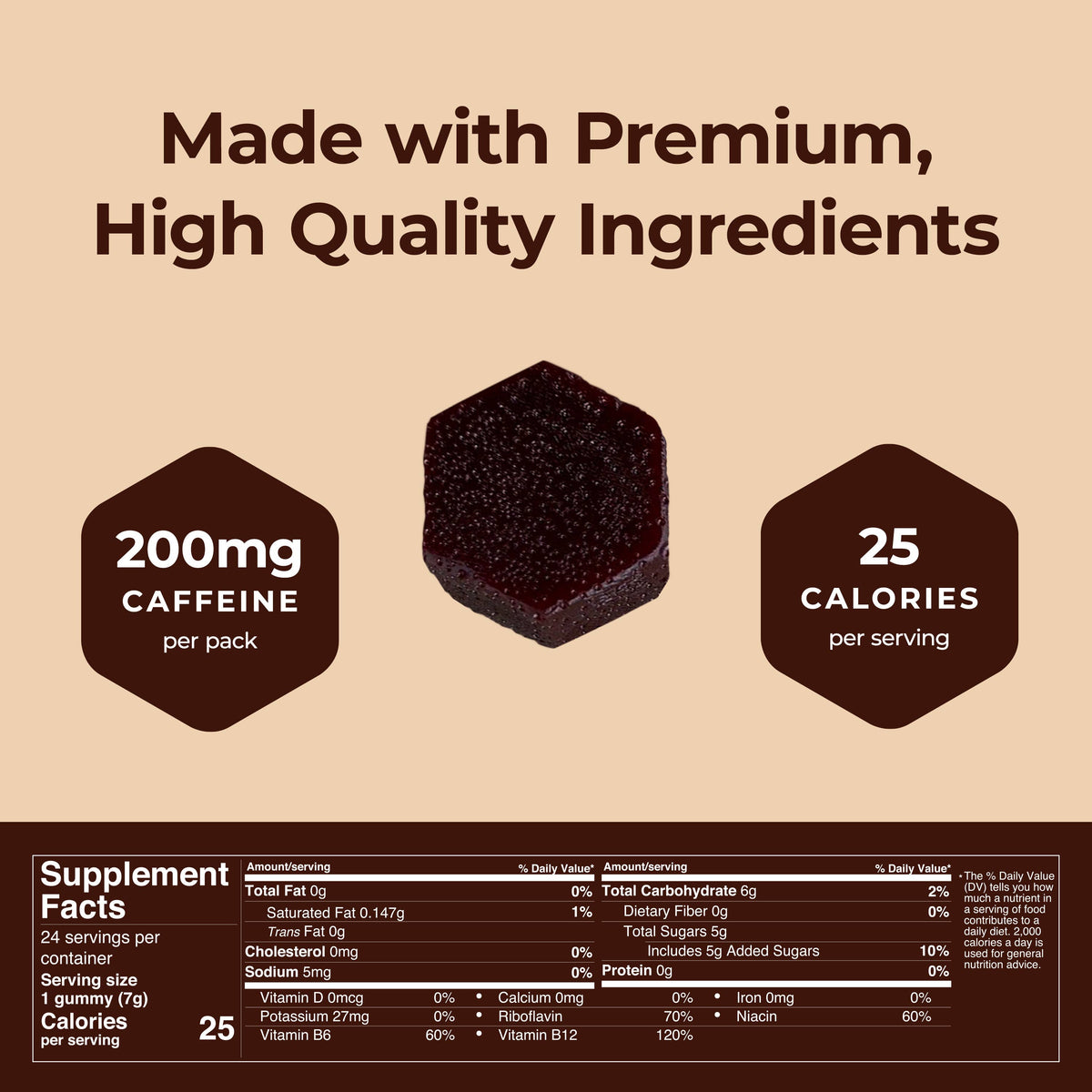 Mocca Shots Dutch Chocolate Caffeine Gummy | 2-Pack
