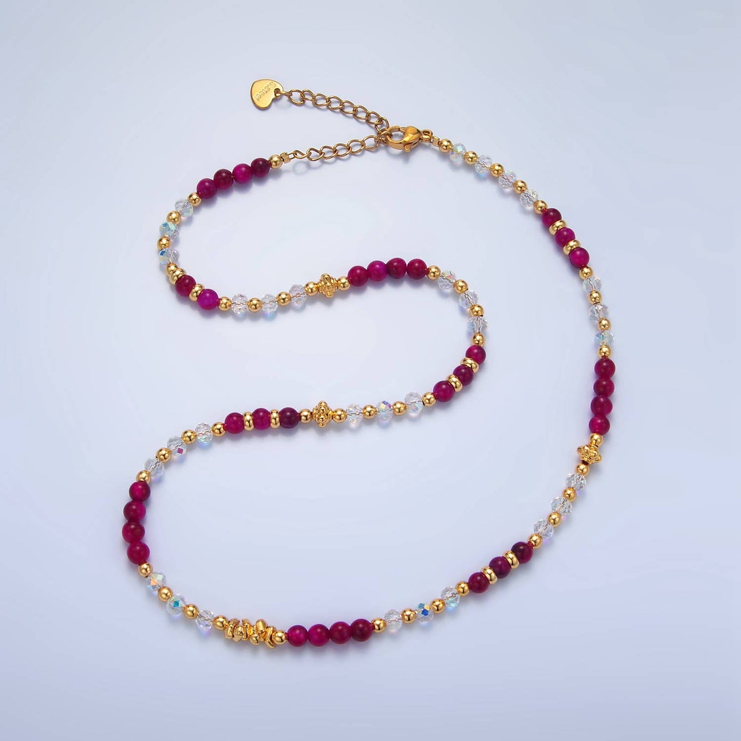 24K Gold Filled Gemstone Beaded Necklace | WA-2651 - WA-2654