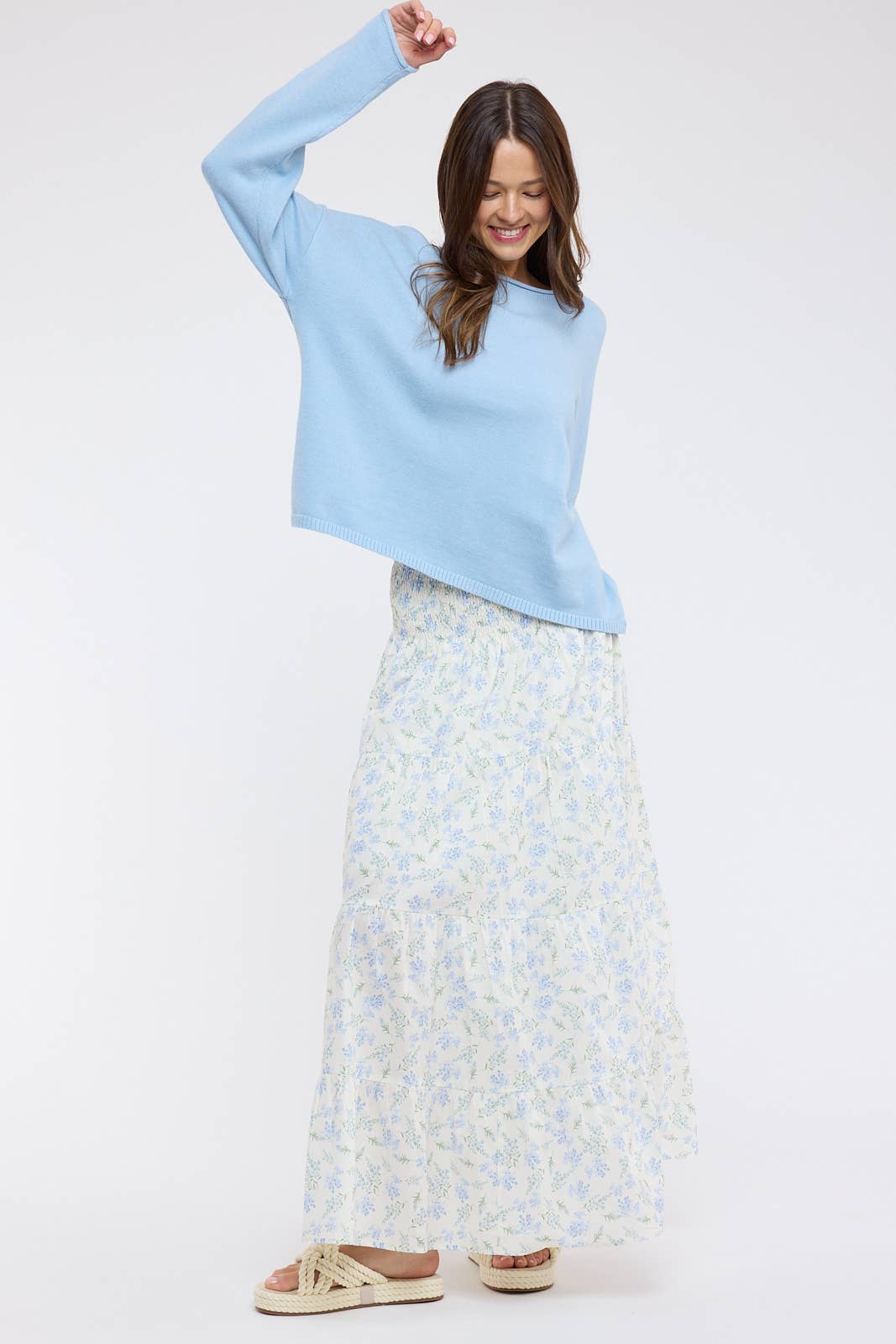 BOAT NECK LIGHTWEIGHT SWEATER / WL25-12396