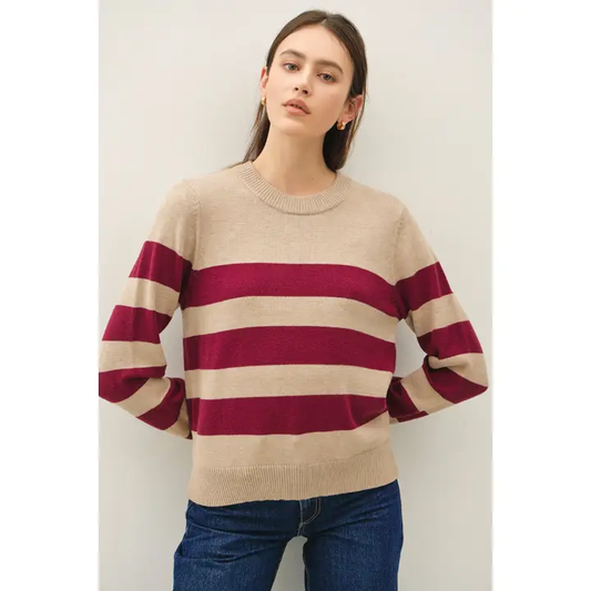 Long Sleeve Striped Sweater
