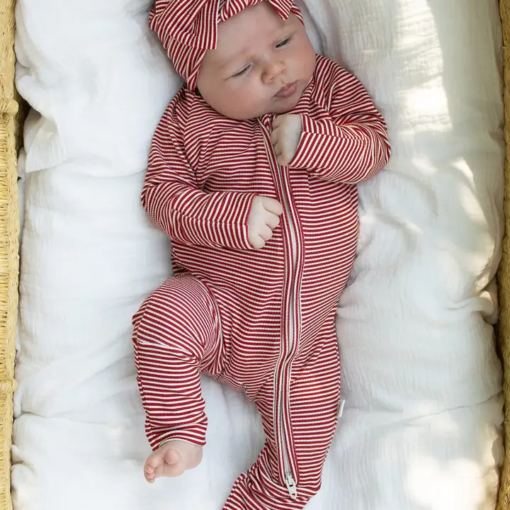 Bamboo Peppermint Stripe Ribbed Pjs