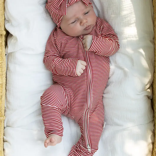 Bamboo Peppermint Stripe Ribbed Pjs