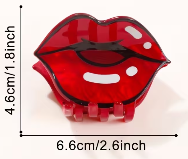 lips hair clip