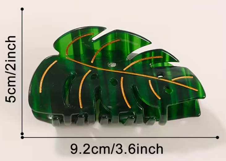 monstera hair clip