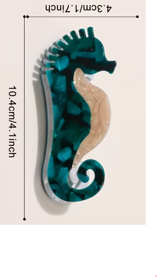 seahorse hair clip